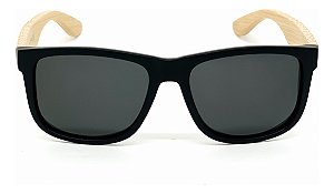 Óculos De Sol Quadrado Bambu Premium Original Uv400
