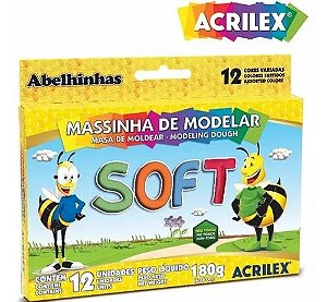 MASSINHA DE MODELAR 12 CORES - SOFT