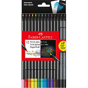 LAPIS DE COR 12 CORES FABER SUPER SOFT