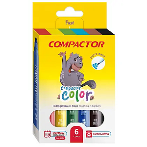 CANETINHA HIDROGRÁFICA COLOR COMPACTOR 6 NÚCLEOS PONTA DE 1 A 4mm