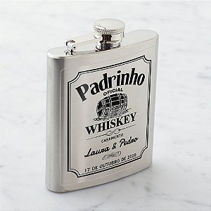 Adesivo 200 a 230ml Transparente Cantil de Whisky do Padrinho Whiskey Vários Modelos