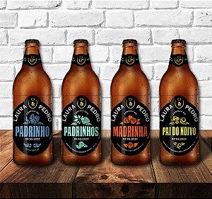 Kit Adesivo Cerveja do Padrinho Rótulos de Cerveja Lembrança Agradecimento Casamento