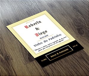 Adesivo Vinho do Casamentos Vários Tamanhos Rótulo