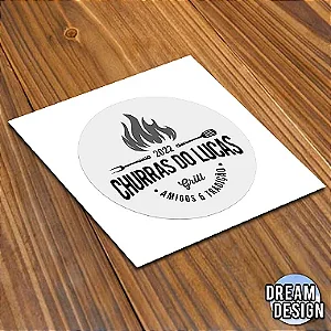 Adesivo Churrasco Aniversários e Festas Transparente a Prova D'água