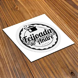 Adesivo Feijoada Aniversários e Festas Transparente a Prova D'água