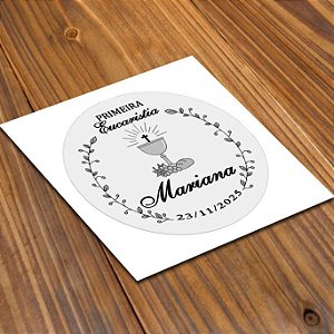 Adesivo  Primeira Eucaristia Transparente a Prova Dágua