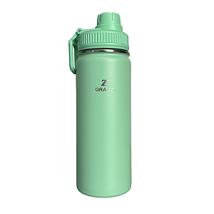 GARRAFA TÉRMICA KIDS GRAUZ VERDE 570 ML COM TAMPA