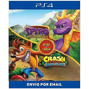 Pacote de jogo Spyro + Crash Remastered - Ps4 Digital