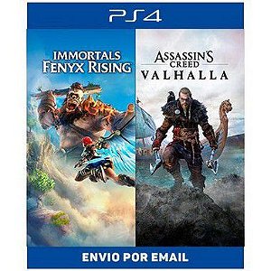 Pacote Assassin’s Creed  Valhalla + Immortals Fenyx Rising - Ps4 e Ps5 Digital