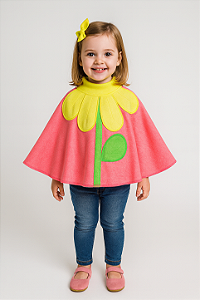 Poncho Flor Neon