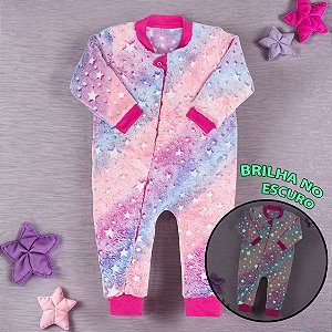 Macacão Fleece Estrela - Brilha no Escuro