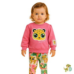 Conjunto Bebê Menina Oncinha - Moletom