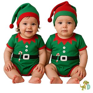 Body Duende de Natal para Bebê