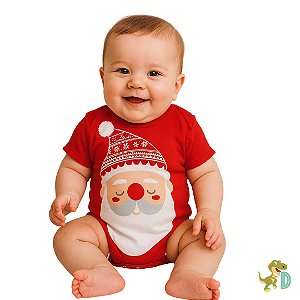 Body Natal Papai Noel para bebês