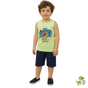 Conjunto Infantil Masculino Regata Dino Adventure