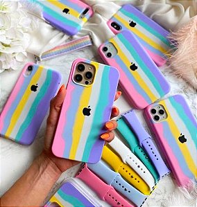 Capa aveludada iPhone 12 Pro Max - Algodão Doce - CapasBahia