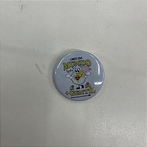 Botton "Crie um mundo mais gentil" azul claro