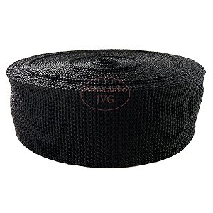 10m Fita CA 40mm 4cm Preta Cadarço Alça Bolsas Mochilas Costura