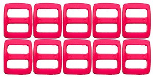 20un Regulador 20mm Rosa Flúor Plástico Bolsas Mochilas Alça