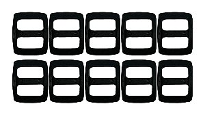20un Regulador 15mm Preto Plástico Bolsas Mochilas Costura