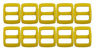 20un Regulador 15mm Amarelo Ouro Plástico Bolsa Mochila Alça