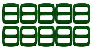 20un Regulador 15mm Verde Bandeira Plástico Bolsas Mochilas