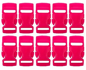 20un Fecho 15mm Rosa Flúor Plástico Presilha Costura Bolsas Mochila