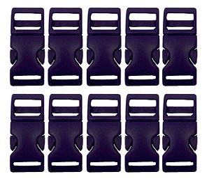 20un Fecho 15mm Roxo Plástico Costura Bolsas Mochilas