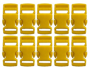 20un Fecho 15mm Amarelo Ouro Plástico Bolsas Mochilas Costura