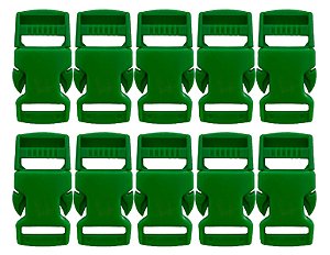 20un Fecho 15mm Verde Bandeira Plástico Bolsa Mochila Costura