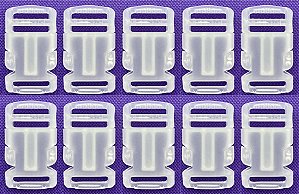 20un Fecho 20mm Transparente Plástico Bolsas Mochilas Costura