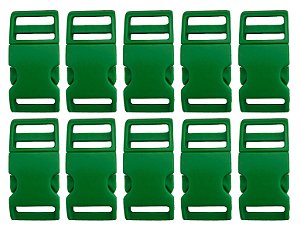 20un Fecho 20mm Verde Bandeira Plástico Costura Bolsa Mochila