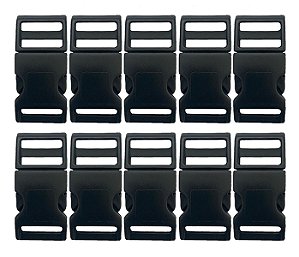 20un Fecho 20mm Preto Plástico Costura Bolsas Mochilas