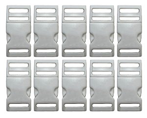 20un Fecho 20mm Branco Plástico Costura Bolsas Mochilas Malas