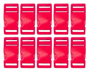 20un Fecho 20mm Rosa Flúor Plástico Presilha Costura Bolsas Mochila