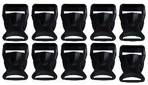 10 Fechos 30mm Preto Poliacetal Costura Bolsas Mochilas