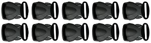 50un Fecho 40mm Preto Plástico Presilha Costura Bolsa Mochila