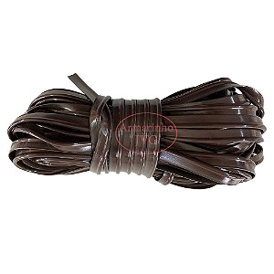 20m Vivo Marrom Escuro Costura Acabamento PVC Bolsas Mochilas Malas