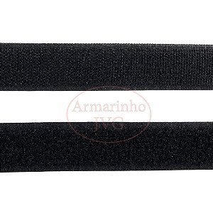 5m Fecho de Contato 20mm Preto Par Costura Bolsas Mochilas