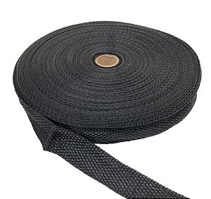 50m Fita CBR 20mm Preta Cadarço Alça Costura Bolsas Mochilas