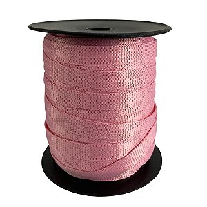 50m CCA 10mm Rosa Bebê Fita Costura Bolsa Mochilas Crachá