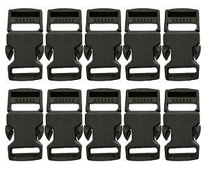 20un Fecho 15mm Cinza Chumbo Plástico Bolsas Costura Alça