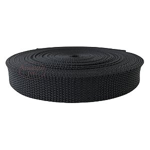 10m Fita Cadarço CA 15mm 1,5cm Preta Alça Bolsas Mochilas Costura