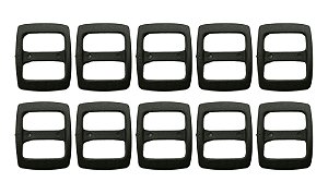 20un Regulador 15mm Cinza Chumbo Plástico Bolsas Mochilas