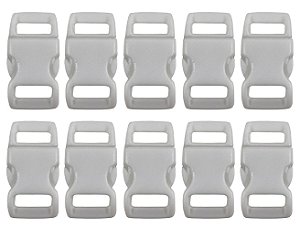50un Fecho 10mm Branco Plástico Costura Bolsas Mochilas