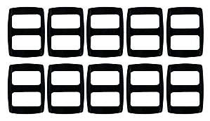 50un Regulador 10mm Preto Plástico Bolsas Mochilas Alça Fita