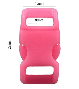 50un Fecho 10mm Rosa Bebê Plástico Engate Bolsas Mochilas