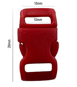 50un Fecho 10mm Vermelho Plástico Engate Bolsas Mochilas
