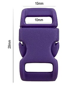 20un Fecho 10mm Lilás Plástico Engate Alça Mochilas Bolsas