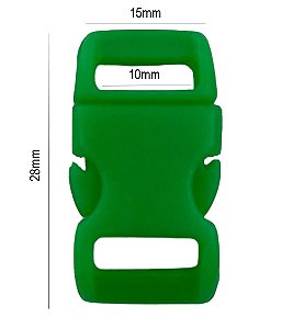 20un Fecho 10mm Verde Primavera Plástico Engate Mochilas